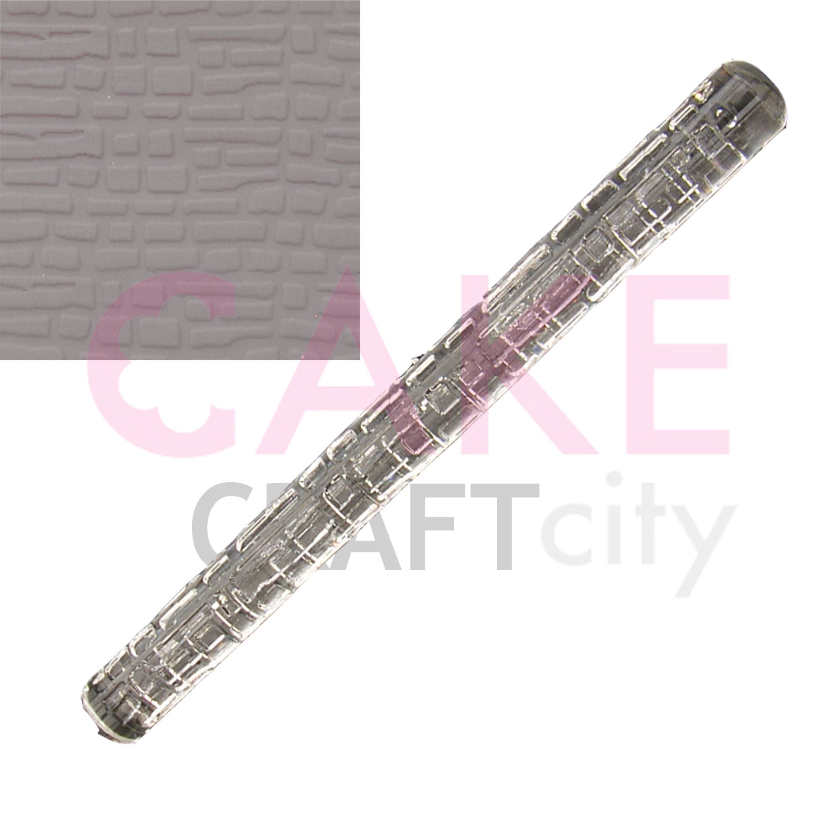 Large Dry Stone Wall - Castle effect Texture Embossing Rolling Pin Cake icing
