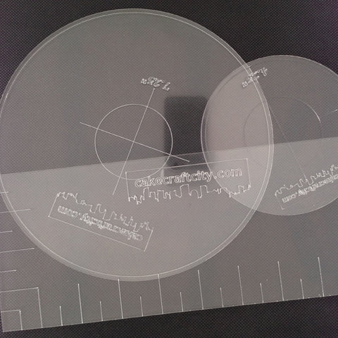 12.25" inch Round Ganaching Plate Acrylic Ganache Board Disc