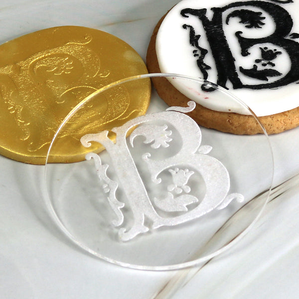 imPRESSed® Monogram Style Letters to Create Beautiful Cupcake Toppers and Cookie Messages
