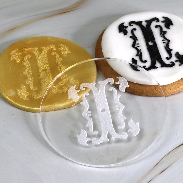 imPRESSed® Monogram Style Letters to Create Beautiful Cupcake Toppers and Cookie Messages
