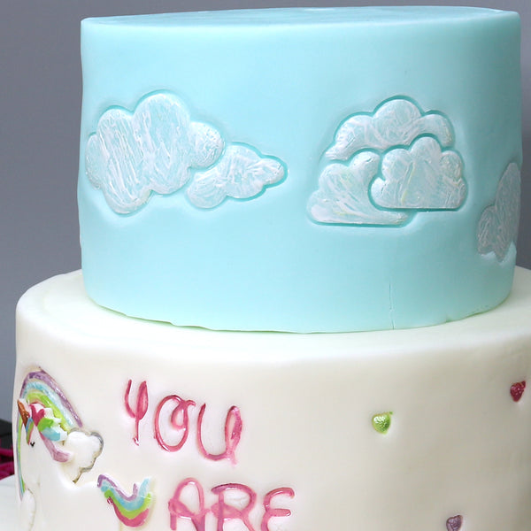 Rainbows and Clouds imPRESSed Cake Embossers