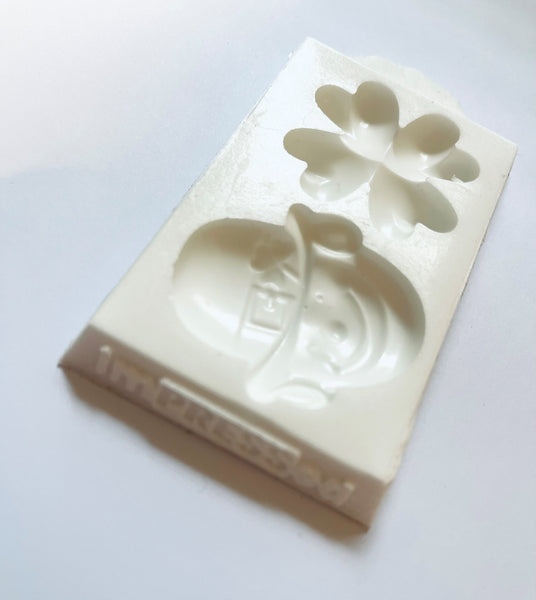Leprechaun and Four Leaf Clover Silicone Mould
