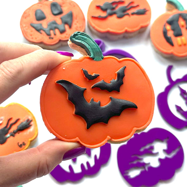 Halloween imPRESSed® Cutz - PUMPKIN cookie cutter and embosser set
