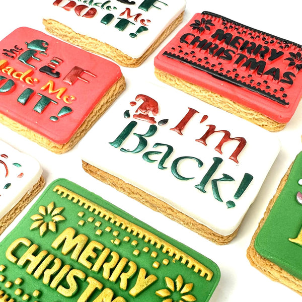 imPRESSed® Cutz -Elf Shelf Christmas Pattern Cookie Cutters – Christmas Cookie Cutters and Stamps Set  Elf Biscuit Cutters with Embosser Set