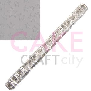 Large Stars effect Texture Embossing Acrylic Cake Decorating Rolling Pin