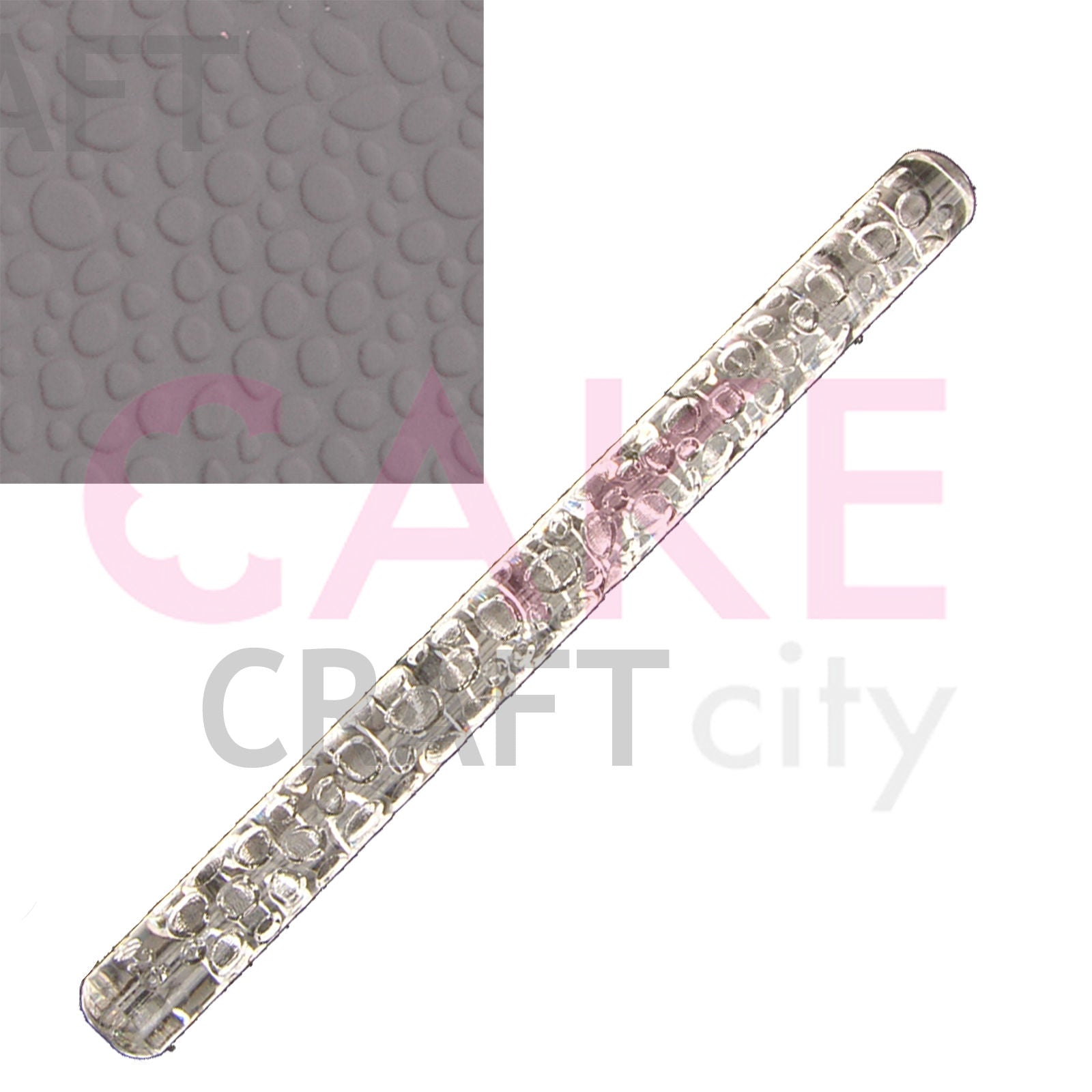 Large Cobblestone effect Texture Embossing Acrylic Cake Decorating Rolling Pin