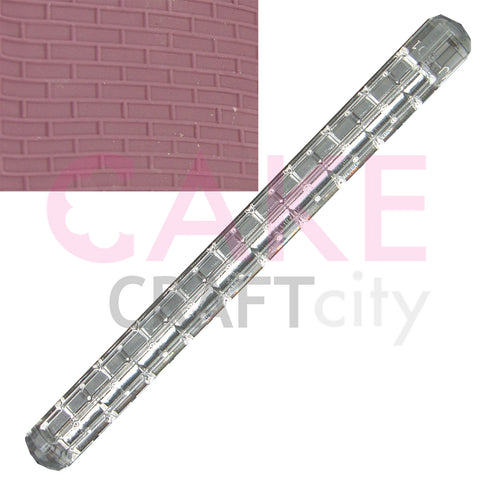 Brick effect Texture Embossing Acrylic Rolling Pin sugarcraft cake decorating