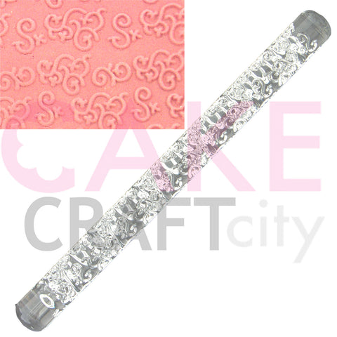 Entwined Swirls effect Texture Embossing Acrylic Rolling Pin cake decorating