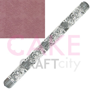 Vintage Rose effect Texture Embossing Acrylic Rolling Pin cake decorating