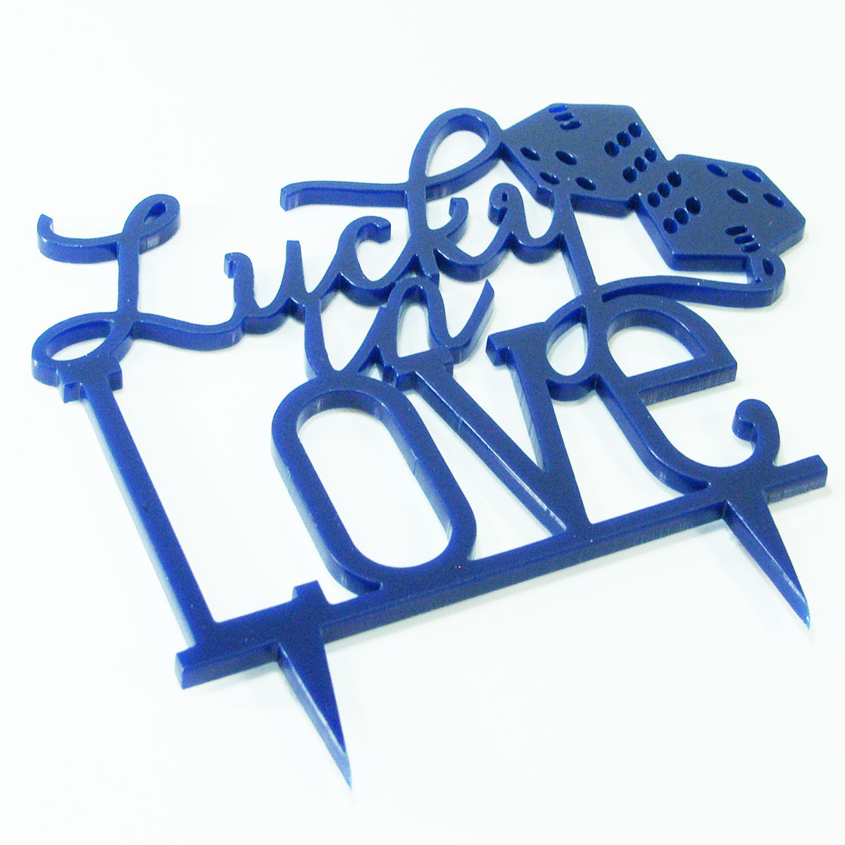 Lucky Love Proposal Wedding Engagment Cake Decoration Topper Acrylic Silhouette