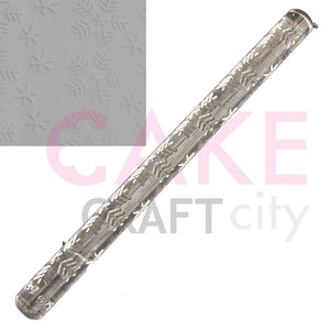 Large Snowflake effect Texture Embossing Acrylic Cake Decorating Rolling Pin (Sn
