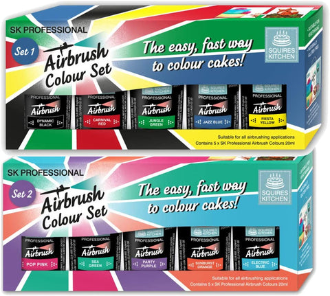 SK Professional Airbrush Food Colour Sets 1 & 2