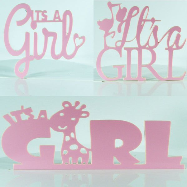 Its a Girl Cake Topper Baby Shower Decoration Birthday Christening