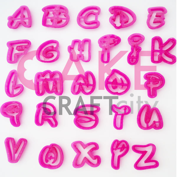 Funky / Script Fondant Number letters Cake Decorating Sugar Craft Writing  cutter