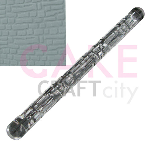Dry Stone effect Texture Embossing Acrylic Rolling Pin cake decorating