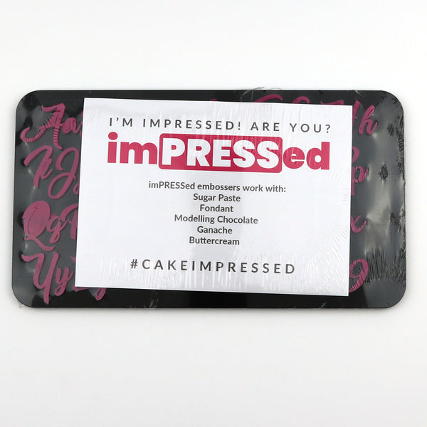 Small Exquisite Lettering, imPRESSed Cake Embossers