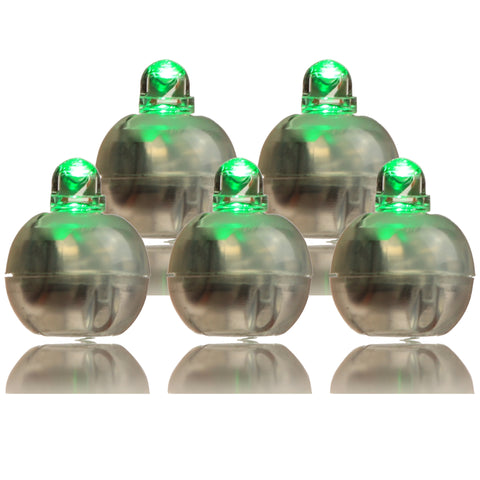 Green Mini LED battery operated (no wires) lights pack of 5, Perfect for Cake lights illumination