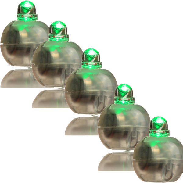 Green Mini LED battery operated (no wires) lights pack of 5, Perfect for Cake lights illumination