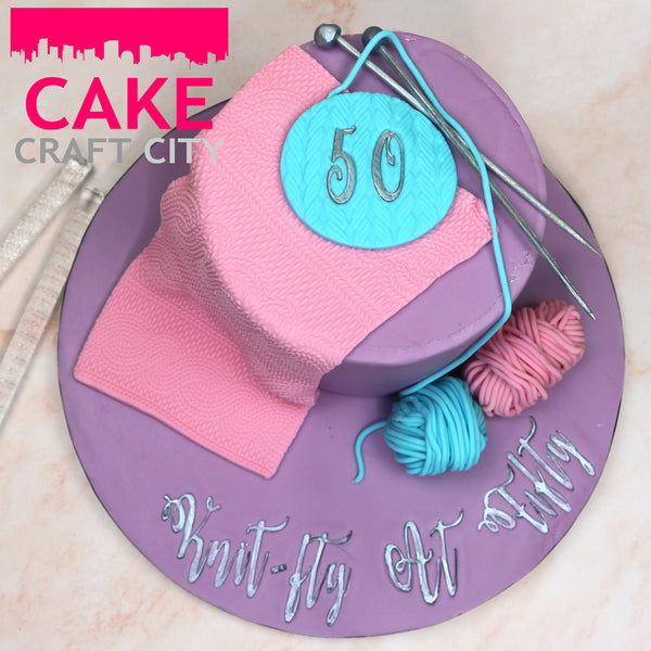 Knit Cake Embosser Cake Decorating Embossing Rolling Pin