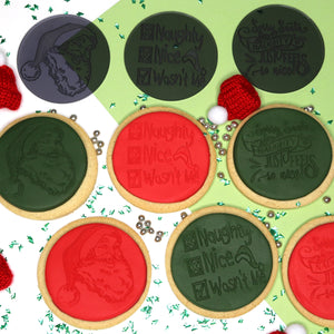 imPRESSed® Christmas Cookie Fondant Embosser - Naughty Nice Set of 3 Designs