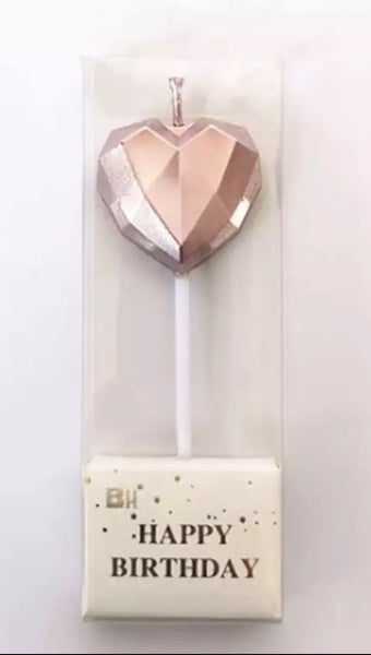 Diamond Heart Shaped Candle