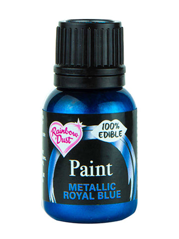 Rainbow Dust Metallic-Pearlescent Edible Food Paint - Royal Blue