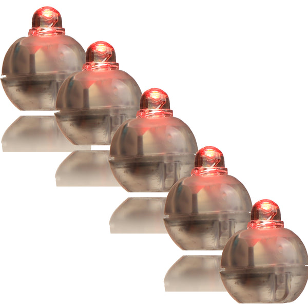 Red Mini LED battery operated (no wires) lights pack of 5, Perfect for Cake lights illumination