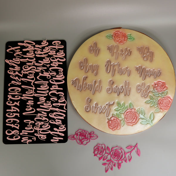 Juliet Calligraphy Lettering, imPRESSed Cake Embossers
