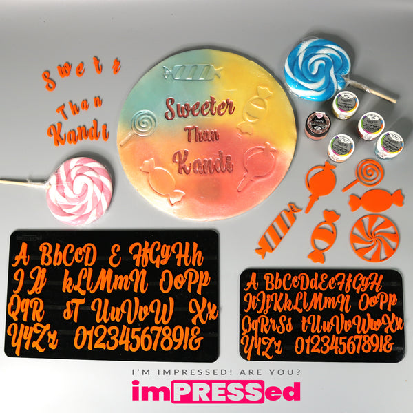 Small Sweet Delight Lettering, imPRESSed Cake Embossers