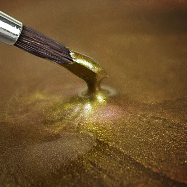 Rainbow Dust Metallic-Pearlescent Edible Food Paint - Light Gold